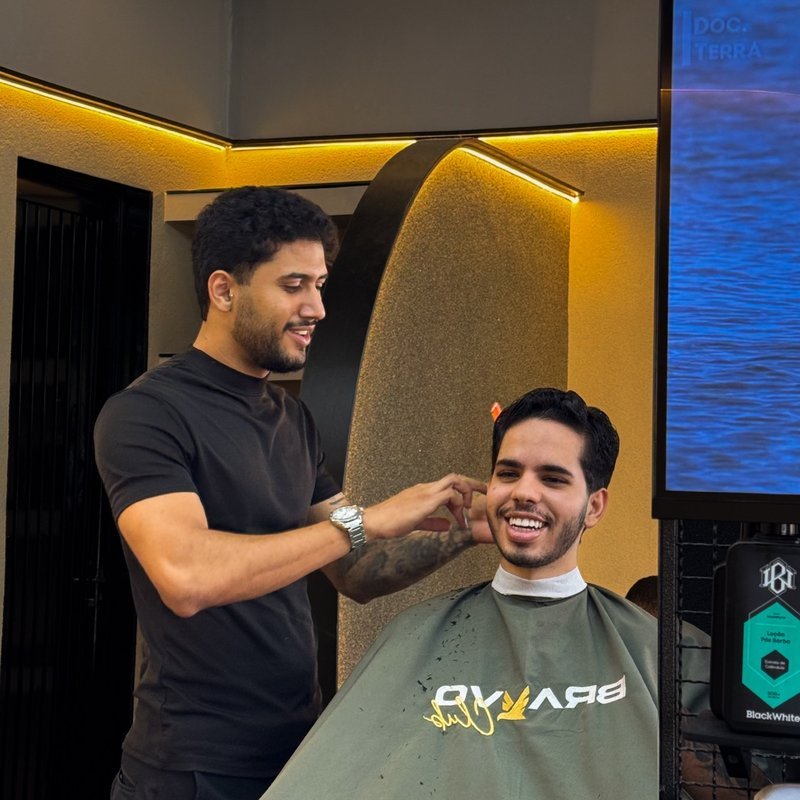 Ambiente da Bravvo Barbearia